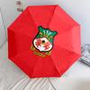 Wrexham AFC pattern, automatic folding umbrella, portable and foldable design, 8 ribs, a Christmas or birthday gift.
