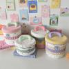 Cotton Woven Storage Basket With Colorful Dot Pattern For Dorm Room And Home Decor