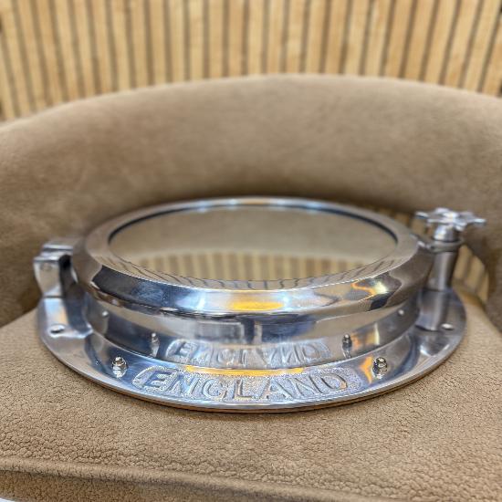 Specchio Oblò Argento da 16 Pollici – Robusto Specchio da Parete Nautico per Barca da Canale, Decorazione Marittima per la Casa