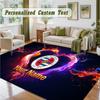 Crystal Velvet Square Rug Custom NameReading FC Pattern Non Slip Home Floor Decor Rug