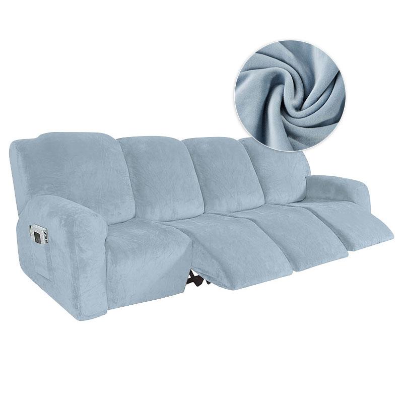 1/2 Seater Stretch Recliner Sofa Cover Soft Velvet Lazy Boy Armchair Covers Elastic Non Slip Sofa Slipcovers for Living Room
