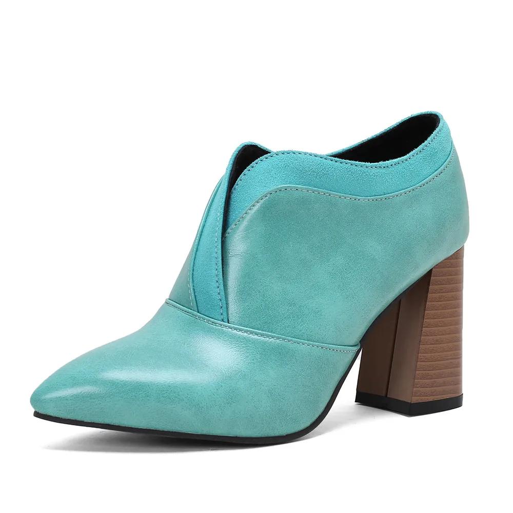 Spring Autumn Women Pump High Heel Unisex Oxford Vintage Fetish Pointed Toe Slip-on Pumps Party Shoes Plus Size 32-46