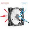 High Speed 1500RPM Silents RGBs PC Cooling Fan Two Side Lighting 1200LM Brightness ABS Material Tool Free Installation For Desktop Laptop