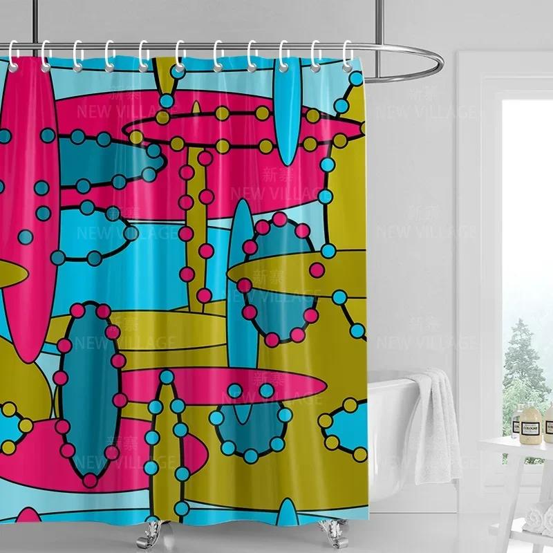 Dekoracja domu zasłony prysznicowe łazienka wodoodporna zasłona materiał Pokój dzienny Nowoczesny Nordycki Nowoczesny prosty wzór geometryczny