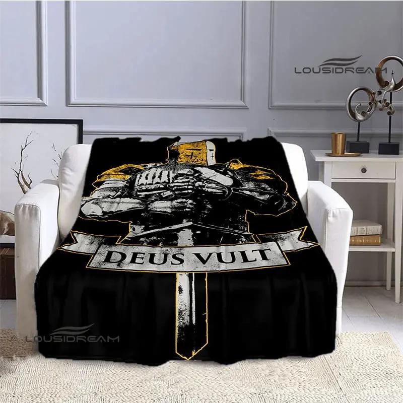 Kreuzzug Kreuz Templer Ritter Bedruckte Decke Flansch warme Decke Bettwäsche Picknickdecken Home Travel Born Geburtstagsgeschenk