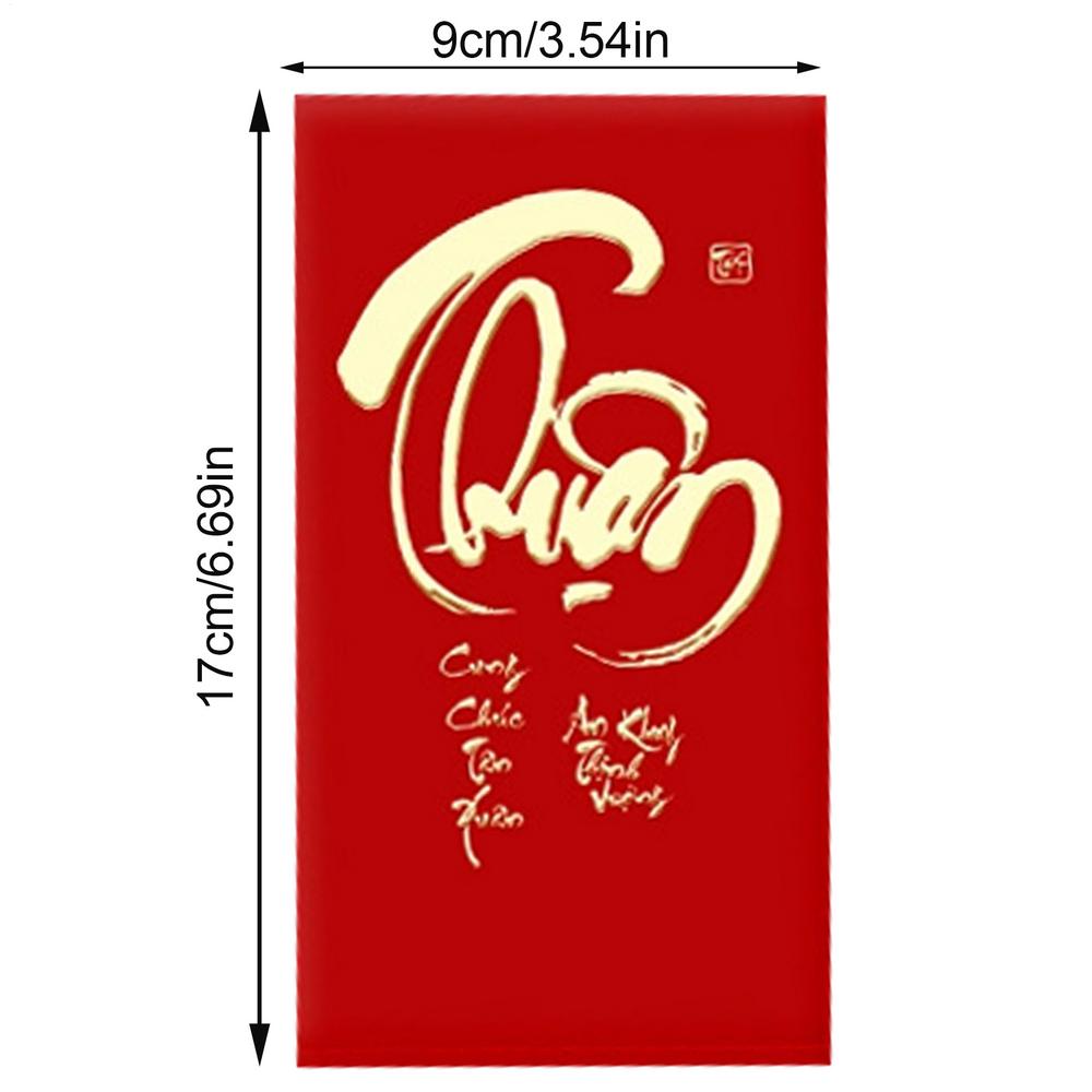 6Pcs Vietnamese New Year Red Packets 2026 Horse Zodiac Red Envelopes Lucky Money Pockets Lunar New Year Chinese Money Envelopes