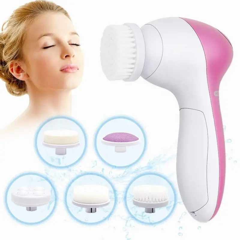 Gesichtsreinigungsbürste Gesichtspeeling: 7in1 JBK-D Elektrisches Peeling Spin Cleanser Gerät Wasserdichtes Tiefenreinigungs-Exfol