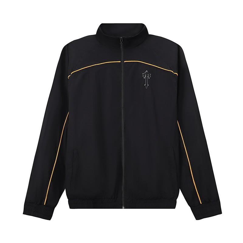 Mens Breathable Mesh Embroidered Track Suit Set Casual Windbreaker Jacket Pants Loose Fit Outdoor Wear