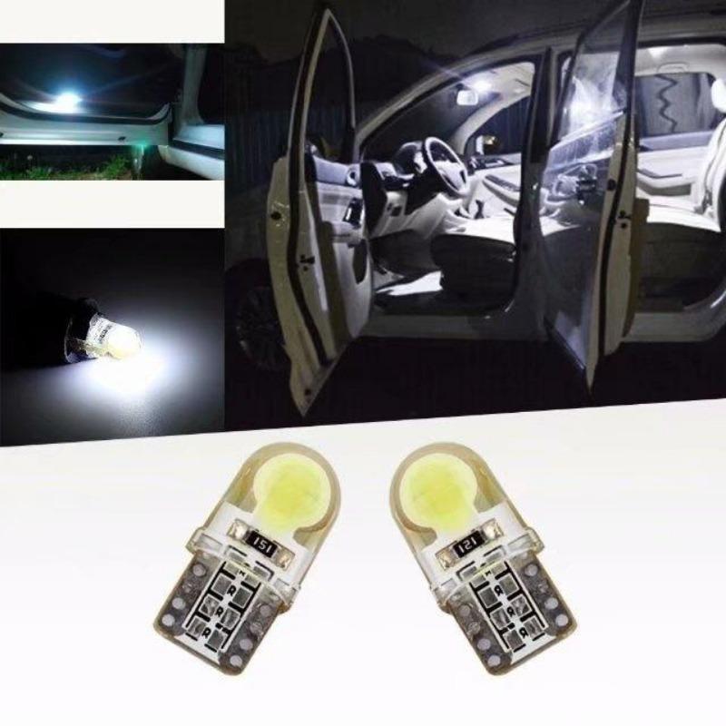 Zboží 6/10ks T10 W5W LED žárovka pro vnitřní osvětlení auta, blinkr, boční světlo, světlo SPZ 5 barev