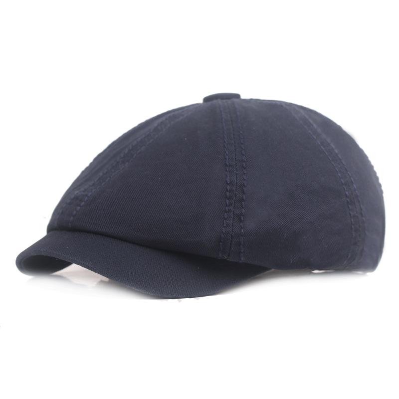Bavlněný baret Pánská malířská čepice Newsboy čepice Klobouk Rybí kost Osmihranný klobouk