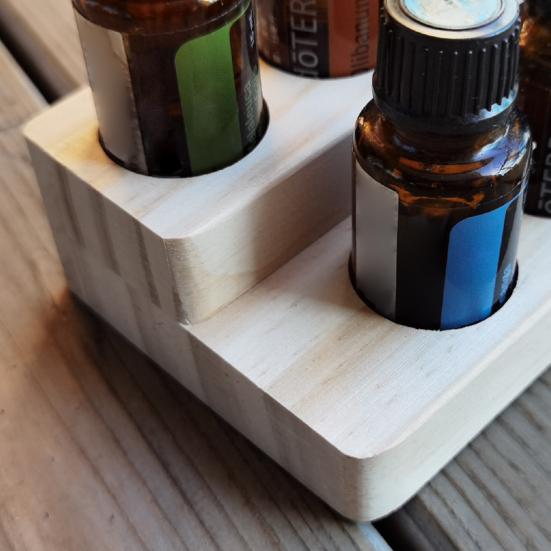Essential Oil Display Stand Storage Rack Single/Double Layer Large Capacity Wooden Perfume