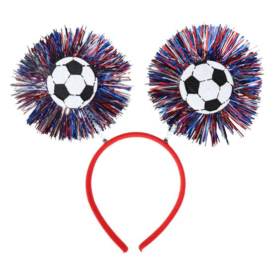 Football Headband with 3D Football Patch Anti-Slip Comfortable Hair Hoop for Adults