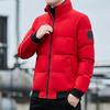 Popular cotton-padded men's winter thickened cotton-padded jacket stand-up collar loose casual velvet cotton-padded jacket flowing cotton-padded