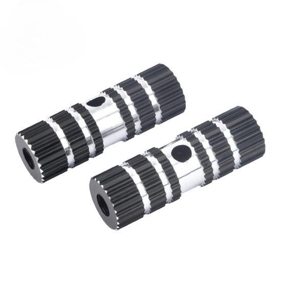 

1 пара протиковзких канавок Міцні навантаження Висока твердість Задні педалі велосипеда Алюмінієві підставки для ніг Кілки Аксесуари для велосипеда чорний