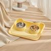 Elevated Cat Bowl Food Container Feeding Double Bowls Dogs Dry Food Bowl Mat