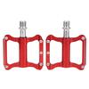 Road Bike   Flat Pedal Aluminum Alloy Non-Slip   Pedal Bike Accessory(Red )