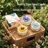 Handmade Flower-Shaped Aromatherapy Candle Gift Set - Festival Souvenir & Home Decor