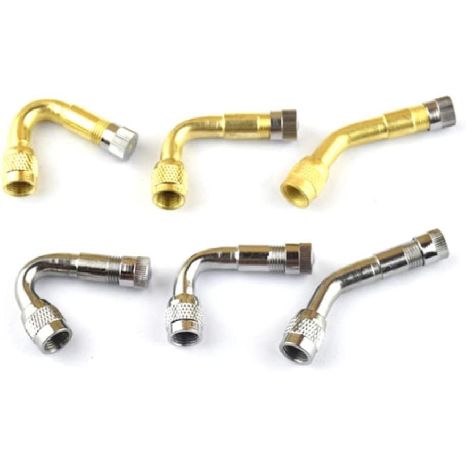 8 Pcs 90 Schrader Valve Brass Air Tyre Valve Schrader Stem 90 Degree Stem Extension Adapter