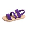 Fashion Summer Elastic Band Flat Sandals for Women Lightweight Casual Slip On Sandals Woman Comfortable Non Slip Beach Shoes Plus Size