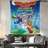 Tom Jerry Whimsical Adventure Tapestry Wallmounted Background Cloth Atmospheric Background Cloth Wall Decoration Background Wall Hanging Cloth