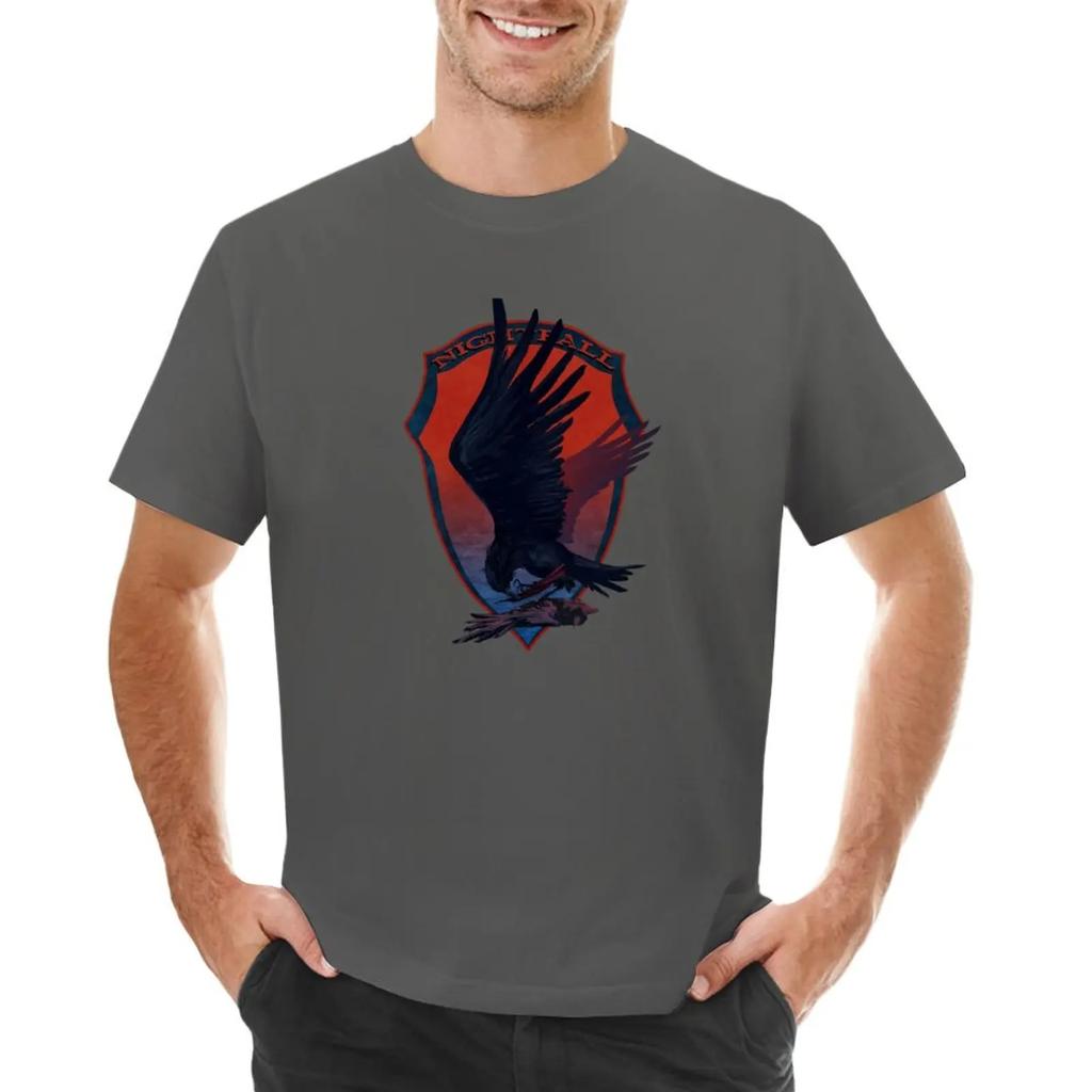Nightfall Raven Emblem från Armored Core VI T-shirt kawaii kläder stora storlekar herr träningsskjortor