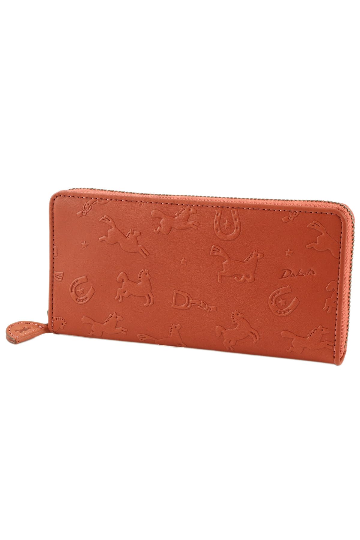 

Long Wallet Round Zipper Genuine Leather Coral Pink [Dakota] DA-31382-35 коралові рожевого кольору