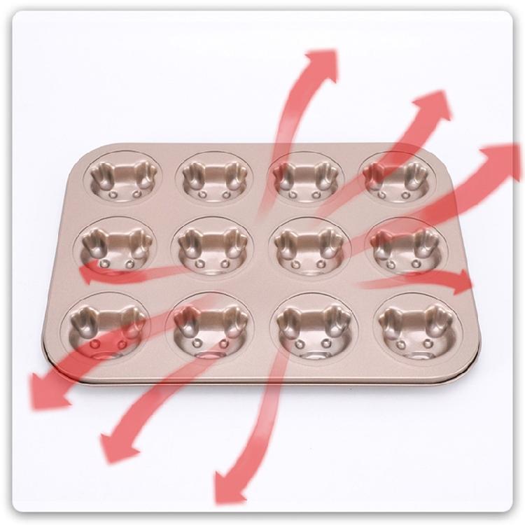 Carbon Steel Material Muffin Pan Baking Moulds Cake Pan for Kitchen Oven Baking