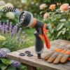 Garden Hose Nozzle Nozzle High Pressure Heavy Duty Hand Strong Spray Water Sprayer Adjustable for Plants Watering Car Washing Sidewalk Cleaning