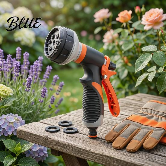 Garden Hose Nozzle Nozzle High Pressure Heavy Duty Hand Strong Spray Water Sprayer Adjustable for Plants Watering Car Washing Sidewalk Cleaning