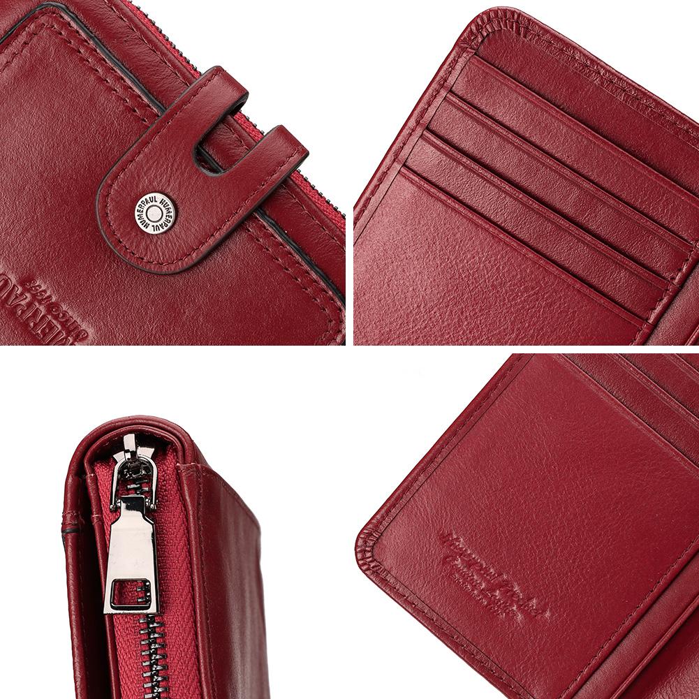 HUMERPAUL Leather ladies wallet Rfid multi-function card holder, coin purse