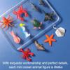 12pcs Plastic Ocean Animals Ornaments Simulated Fish Tank Decorations  Children Toys