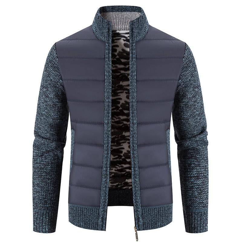 Herbst und Winter Neue Herren Strickjacke mit Dicker Kaschmir Koreanische Version Des Trendigen Lose Farbe Pullover Strickjacke Mantel