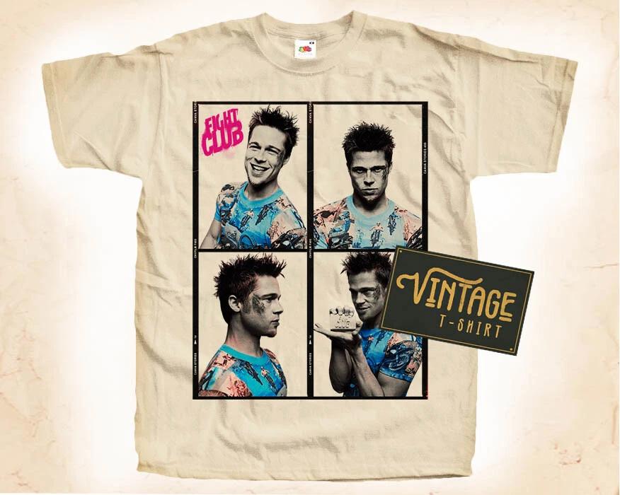

Fight Club V5 T SHIRT Tee Movie Poster Vintage Natural Tee sizes S to 5XL XL
