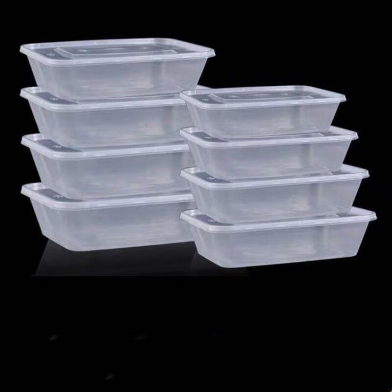 Rectangular Disposable Plastic Food Containers with Lids