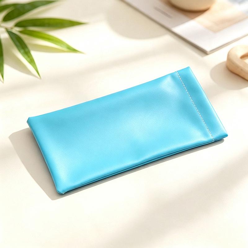 Solid Soft Pu Leather Eyeglasses Pouch Portable Sunglasses Case Travel Organizer Colors Optional