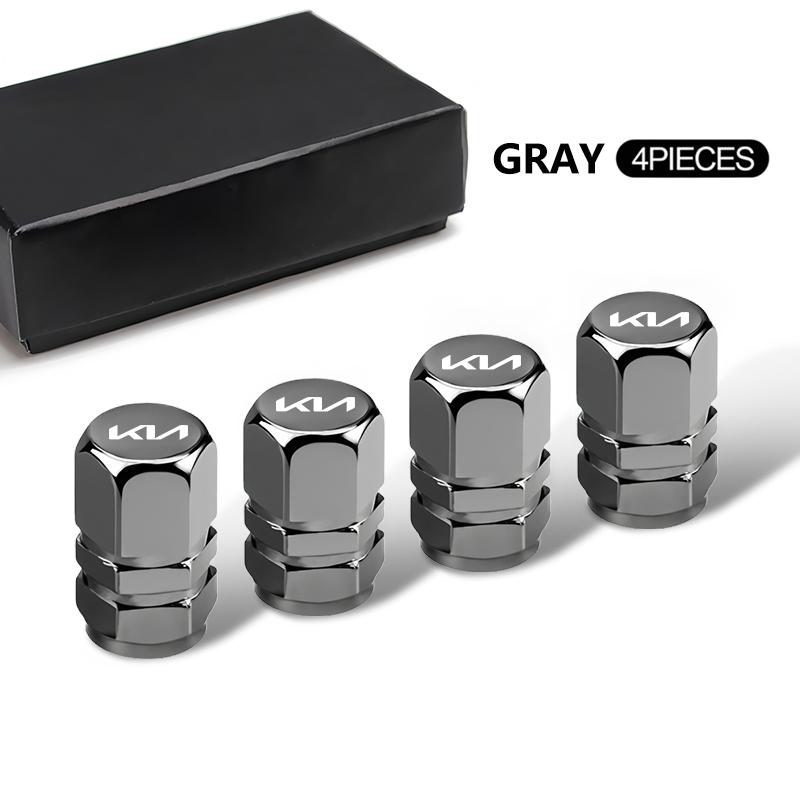 4Pcs Car Tire Valve Caps Aluminum Alloy Stem Cover For KIA K3 Sportage Carnival K5 Seltos Pegas KX1 EV5 Sonet EV6 K4 EV3 Ceed K8