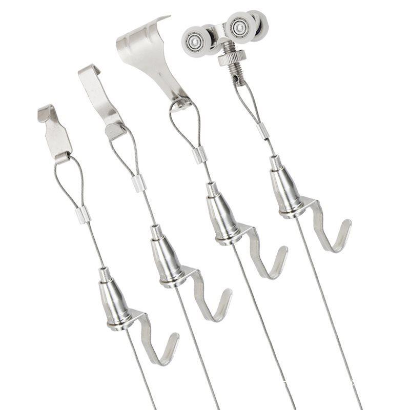 3Pcs S-Shaped Hooks, Various Styles Of Art Painting Exhibition Rail Hooks, Suitable For Gallery Image Hanging Systems