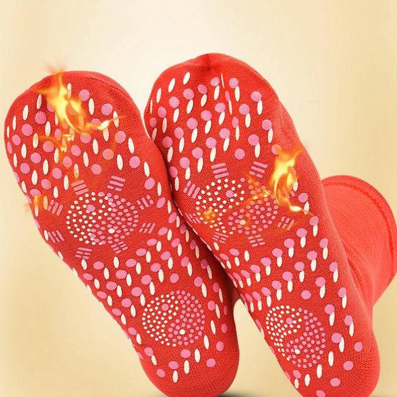 Calcetines térmicos magnéticos unisex autocalentables, cómodos y transpirables para masaje de pies.