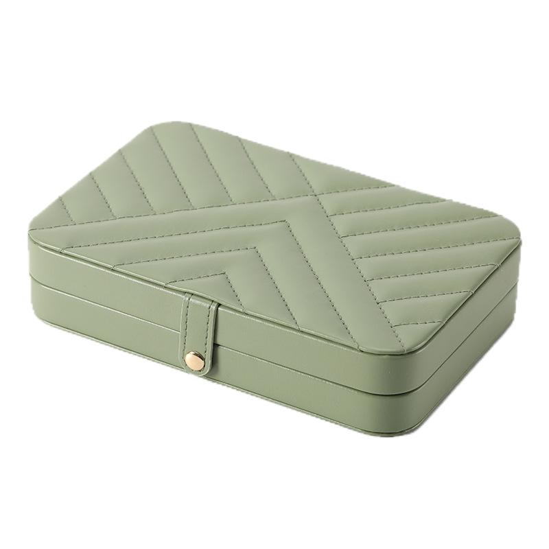 

Desktop Jewelry Storage Box Large Capacity Multi-layer Organizer for Rings Earrings Necklaces Jewelry Case Home Use зелёный