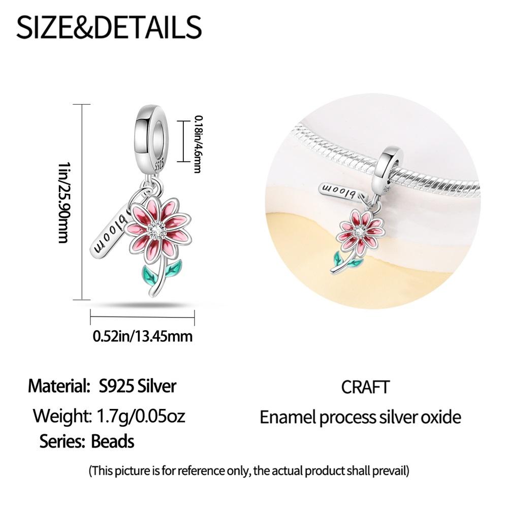 Charms Original Copper Flower Beads Fit Bracelet Women Jewelry Diy Fine Gift