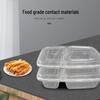 Disposable Rectangular 2-Compartment Food Containers