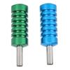 2pcs Aluminum Alloy Tattoo Machine Grip Prevent Slip Tattoo Handle Grips Green Blue 2.1cm Diameter