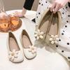 Flat Shoes Women's New Spring 2025 Shallow Mouth Single Shoes Pregnant Women Soft-soled Doudou Shoes Women's Soft Leather Egg Roll Shoes Women's Shoes