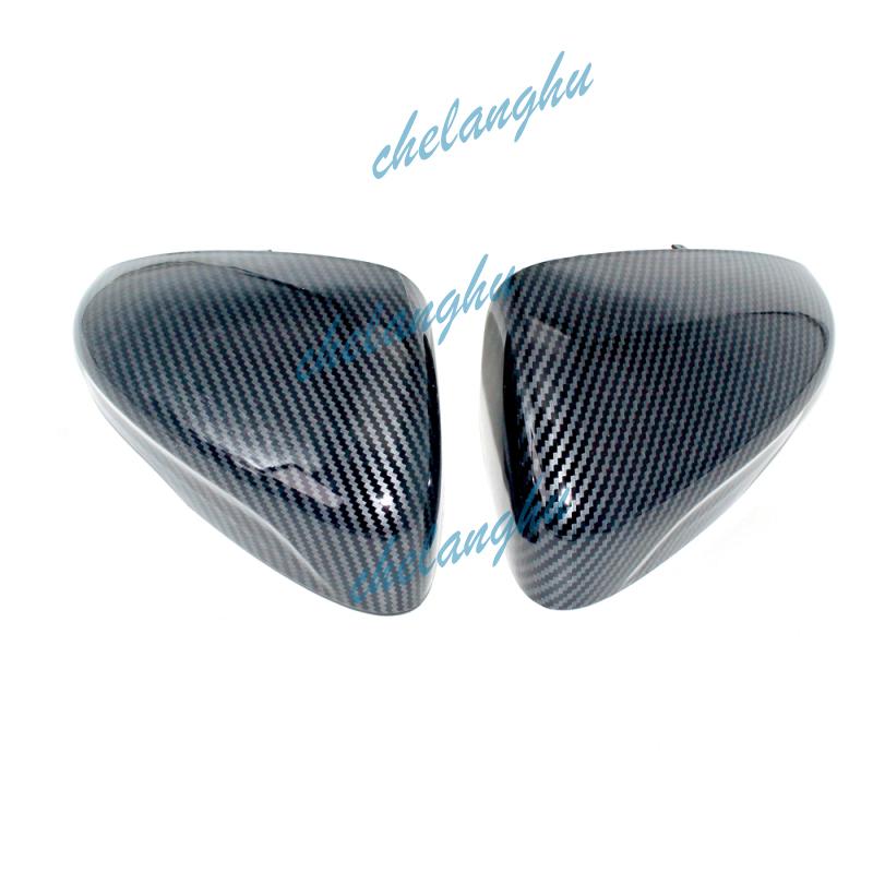 Carbon Fiber Rear Mirror Housing Cover Cap For Ford Focus Car Accessories Door Mirror Shell Black