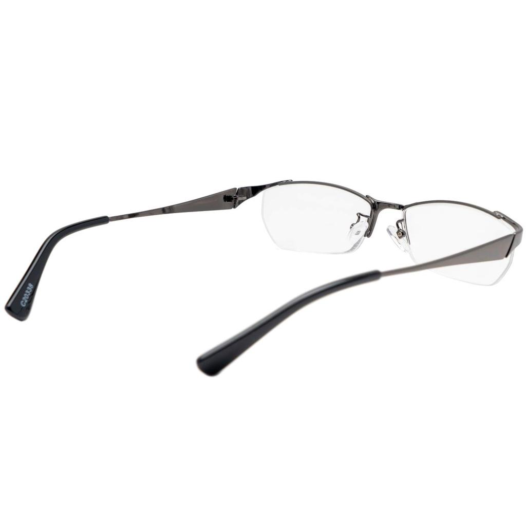 Fujita Optical Reading Glasses for Metal Men, 2.0 Prescription, Frame, Gunmetal, MM-01+2.00