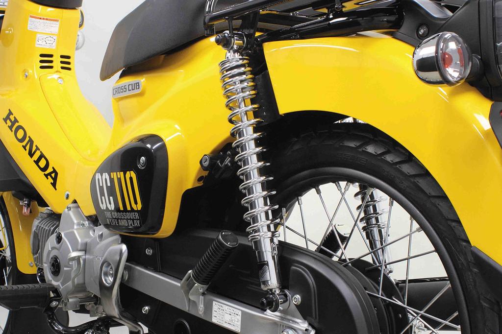 SP Takegawa Chrome-plated Rear Shock Absorbers (set of 2) for Honda Cub/Cross Cub/CT125 (06-04-0151)