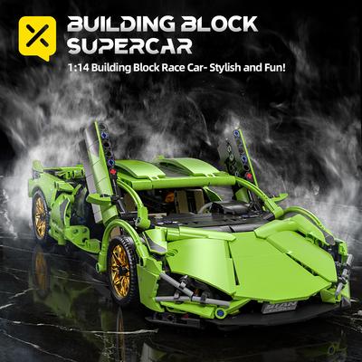 Toylinx 1:14 Blocos de Construção Técnicos Modelo de Carro de Corrida Carro Colecionável Brinquedos de Construção Para Menino Decorações de Mesa com Caixa