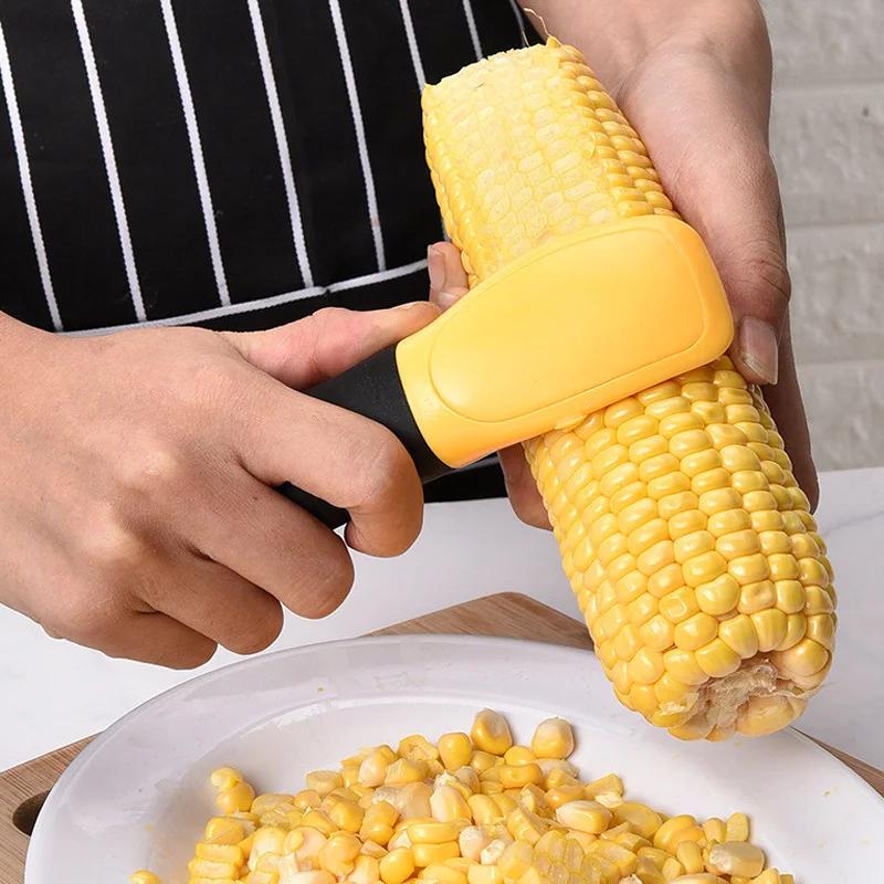Corn Peeler Stainless Steel Corn Cob Stripper Knife Peeling Tool Corn Kernel Cutter Remover Home Gadgets Kitchen Accessories