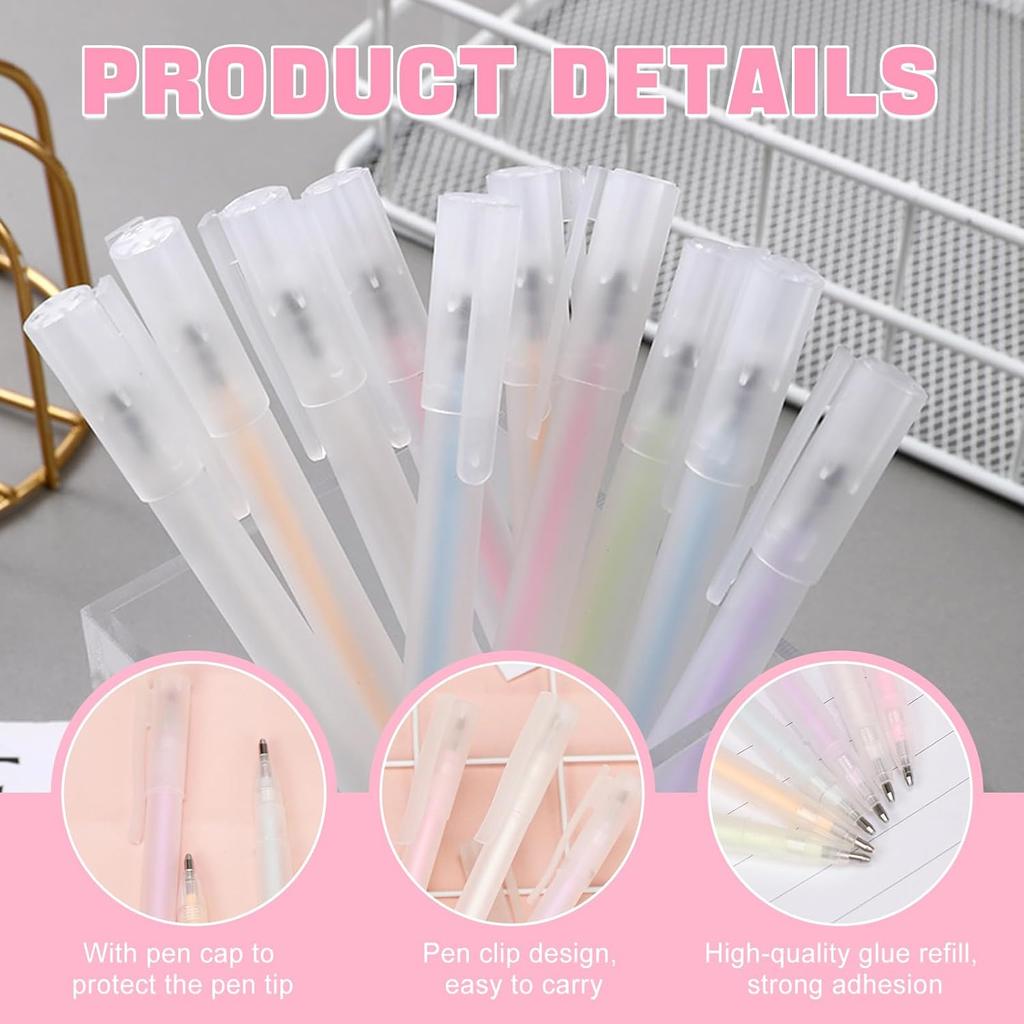 48pcs Quick Drying Color Glue Pen , Quick Dry Roller Glue Pens Easy Control Glue Pens for Crafting, Scrapbooking, Card Making
