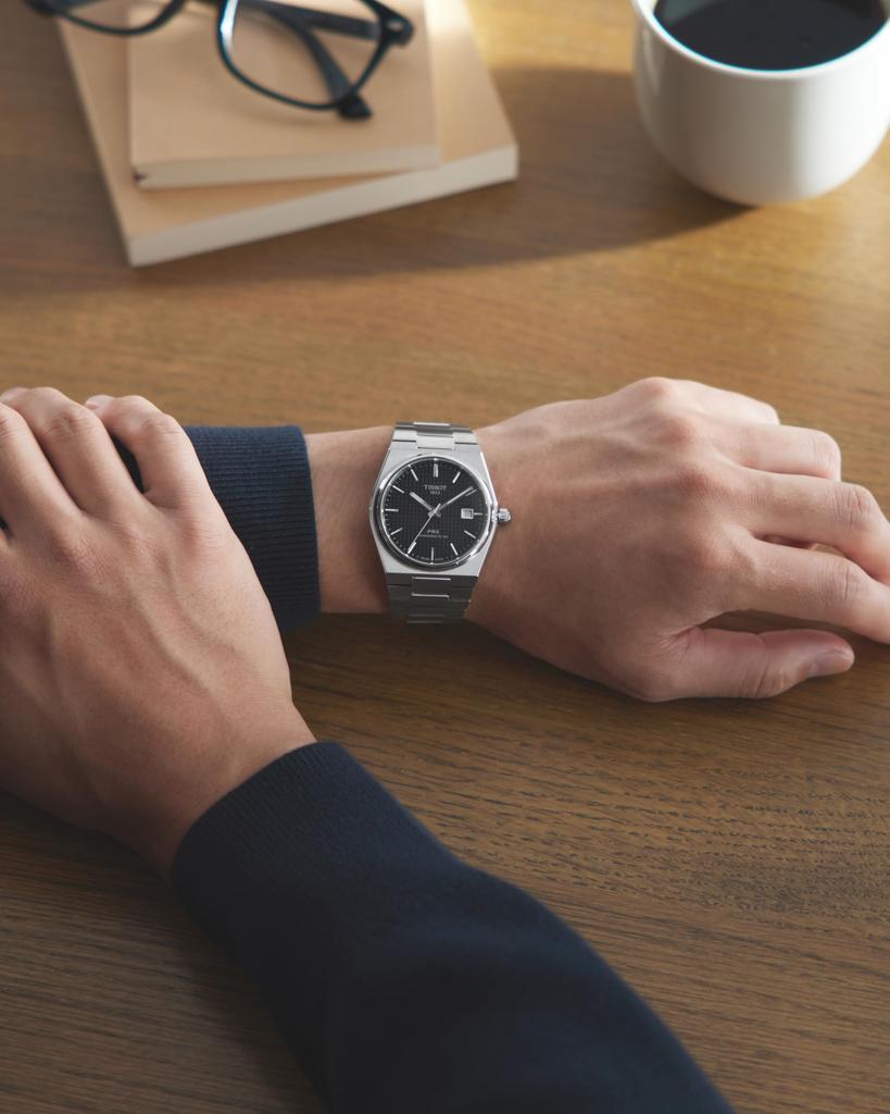 Tissot PRX Powermatic 80 Men's Watch with Black Dial and Bracelet (T1374071105100) [Official Import]